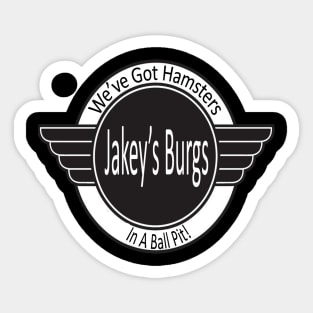 Jakey's Burgs! Come on Down! Sticker